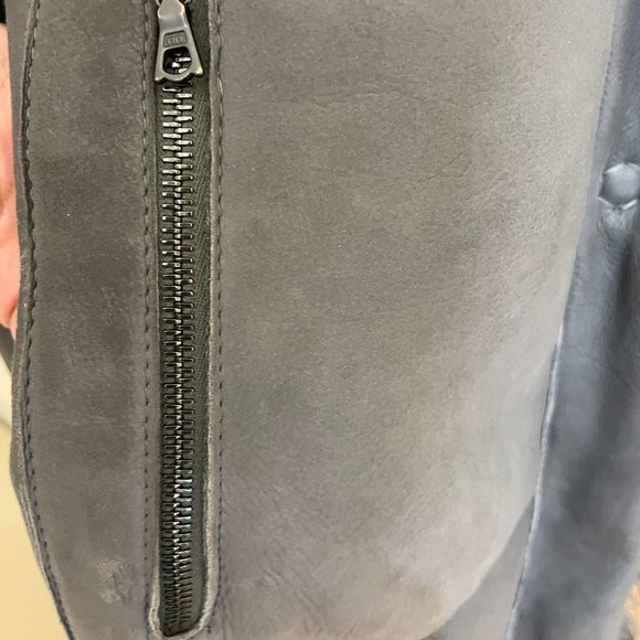 DROMe Italy Reversible Lamb Skin and Lamb Fur / Shearling Gray color Coat;XS - Picture 8 of 13